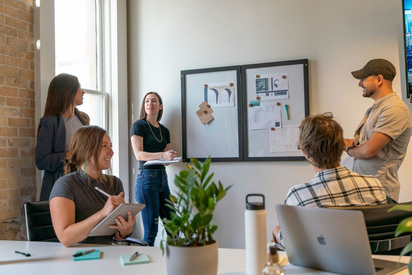 A board reviewing results
